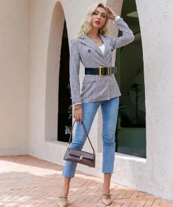 Blazer court chic femme
