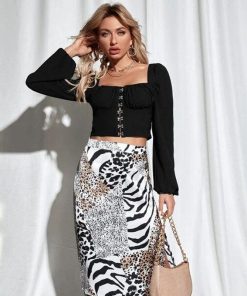 Alternative view of Crop top chic femme chemise