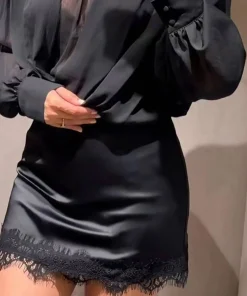 Alternative view of Marian High Waist Spitzen-Minirock