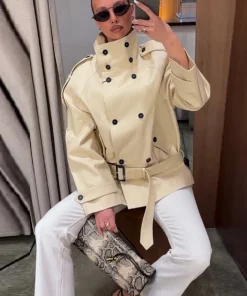 Alternative view of Amanda Stand Collar Trench Coat