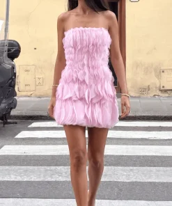 Aisene Chiffon-Minikleid