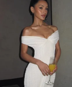 Alternative view of Elaine Rückenbindendes Offshoulder-Maxikleid