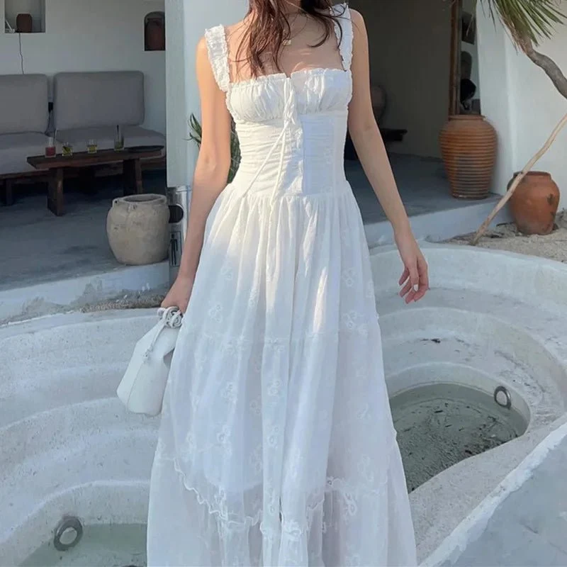 Karla Stufen-Maxikleid mit Rüschenbesatz – Image 6