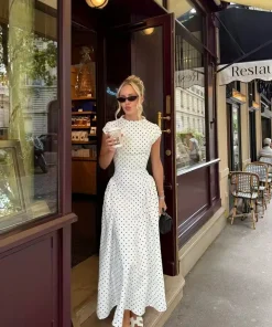 Bianca Flare Maxikleid mit Capärmeln