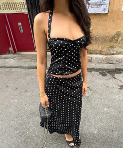 Alternative view of Aeronwen Polka-Dot zweiteiliges Maxi-Set