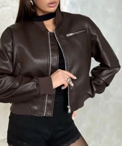 Alternative view of Arabella Kunstleder Bomberjacke