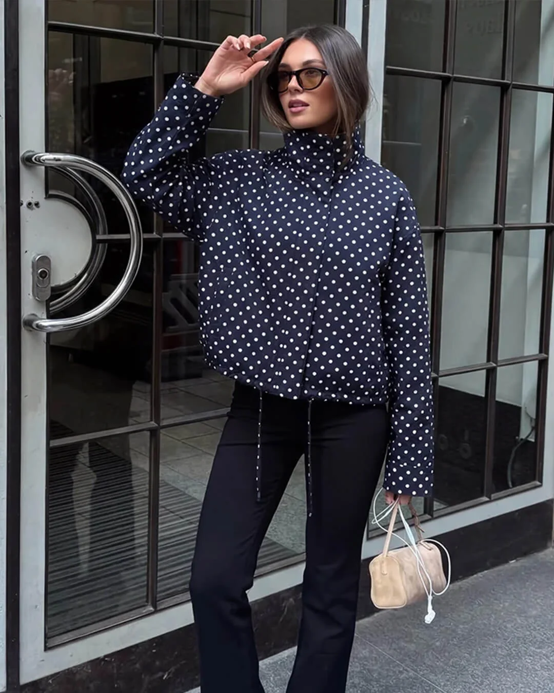 Janelle Stehkragenjacke mit Kordelzug – Image 2